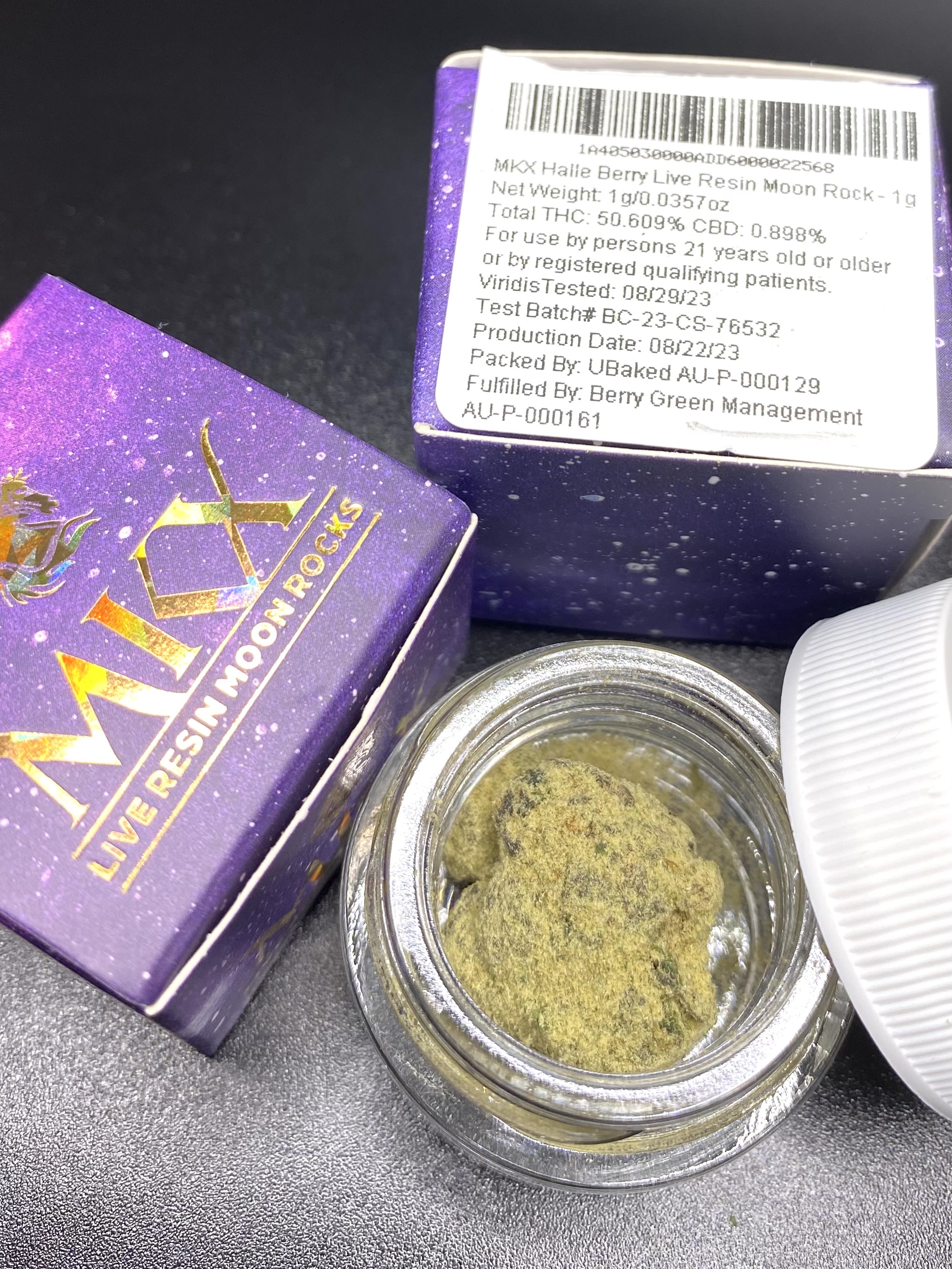 1G Halle Berry Live Resin Moon Rocks